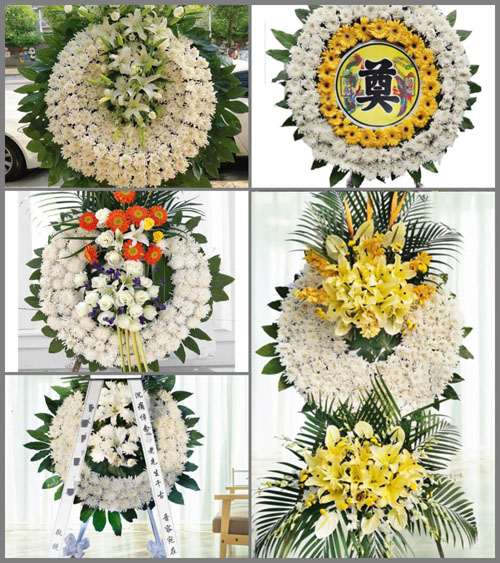 山东青岛平度市凤台街道兰前村花圈速递